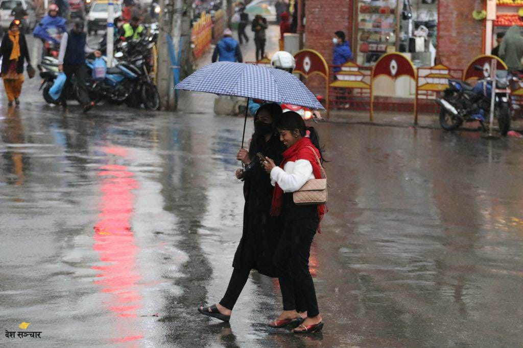 मौसम: पहाडी तथा हिमाली क्षेत्रमा मेघगर्जनसहित वर्षा र हिमपातको सम्भावना