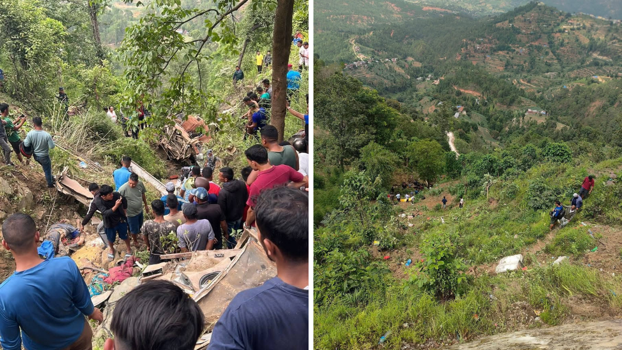 बीपी राजमार्गमा बस दुर्घटना, सात शव निकालियो